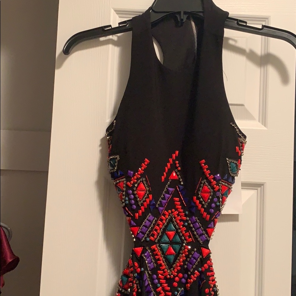 Long black prom dress size 00